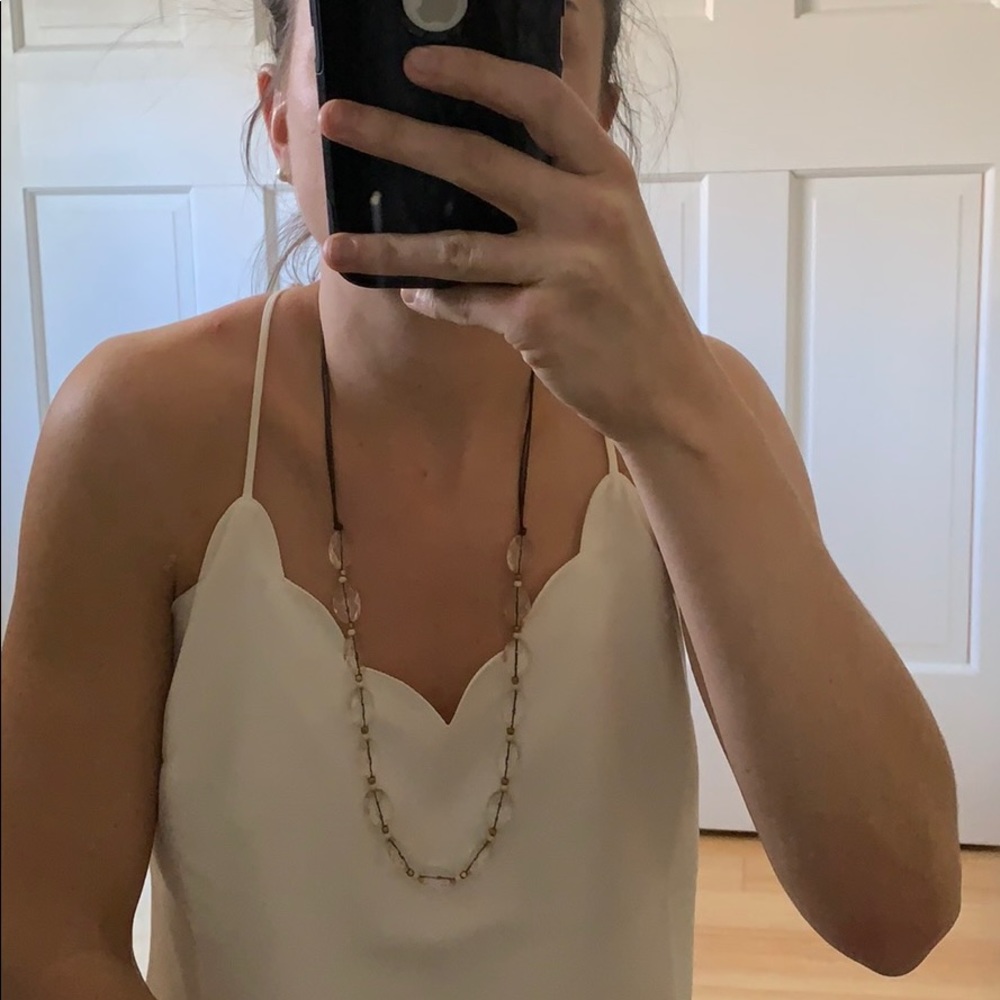 AE clear bead necklace